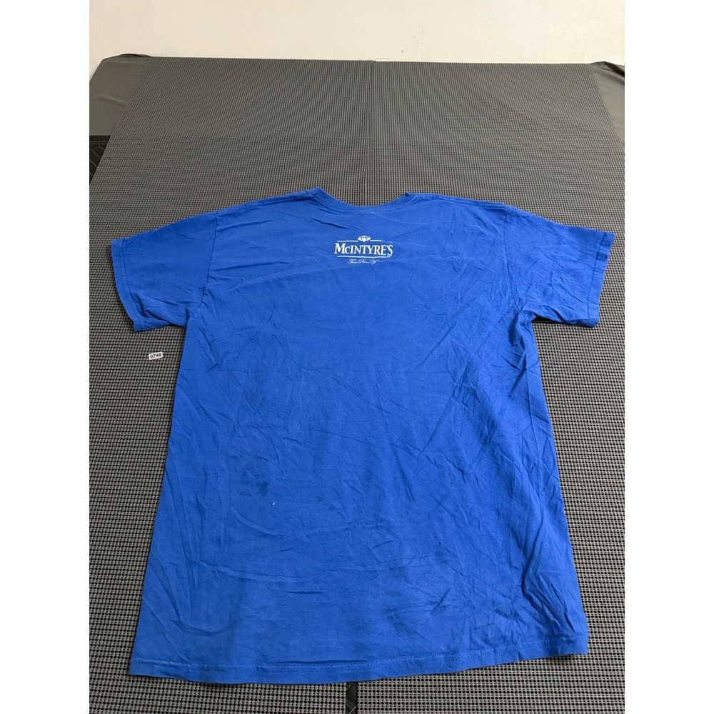 Gildan Ultra Cotton Macs McIntyre's Bar Graphic T-Shirt Blue Orange Mens XL - Picture 5 of 7